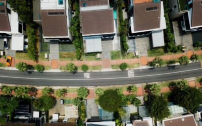 top view shot of a street