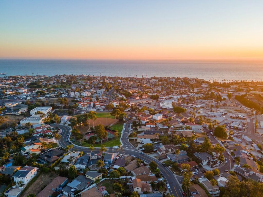 aerial shot of a city